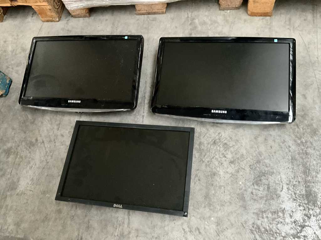 3 various TFT screens wo SAMSUNG and DELL