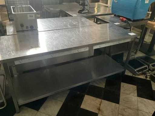 Stainless steel work table