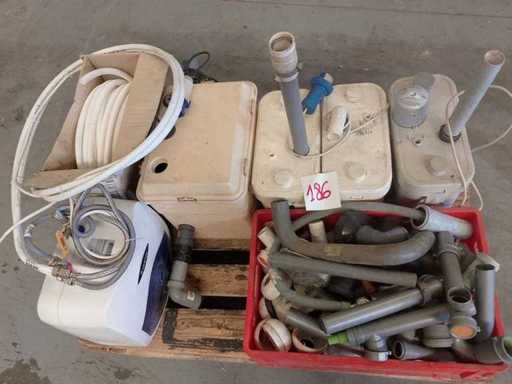 Voorraad van diverse hydraulische fittingen