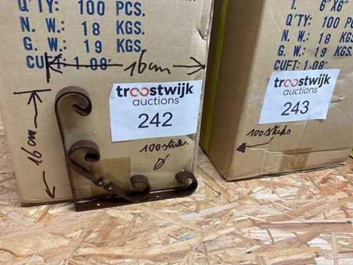 100 rustikale Regalhalterungen