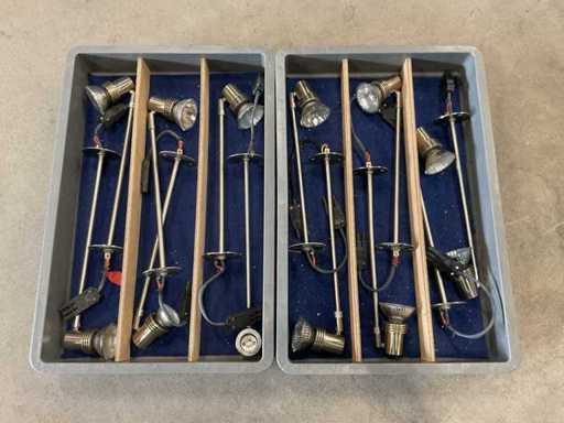 Spot in acciaio inox montato superficialmente (6x)