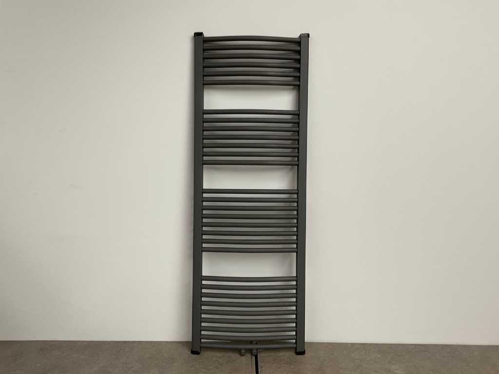 Handdoek radiator - Gebogen - Grijs metallic - 50x140 cm