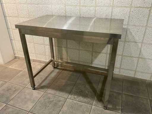 Stainless steel work table H.84 x W.100 x D. 60 cm