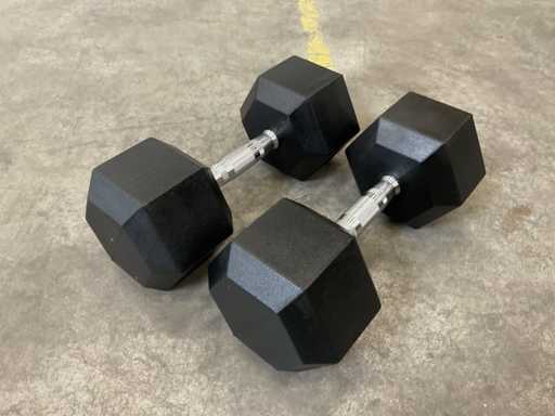 10kg - Set of 2 pieces hexagon dumbbells