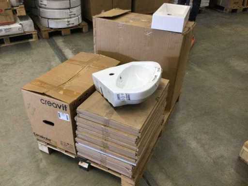 Partij Sanitair – Wastafels, Fonteinen en Badkameronderdelen – Diverse Merken