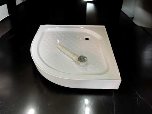 Shower tray with front panel non-slip 90x90 cm