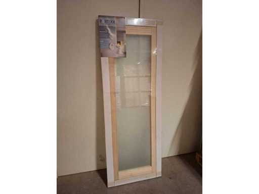 1 binnendeur – Massief hout – Beglaasd mat glas