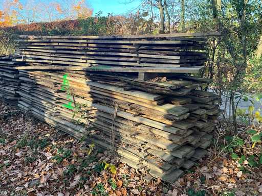 Scarti di segheria in legno di quercia