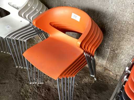 Sedie in plastica struttura in metallo (5x)