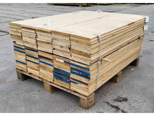 29.6m2 Afrikaans eiken vloerdelen 18 x 190 mm, lengte 120cm ( 130x ) 