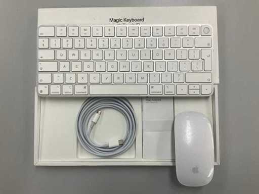 Apple - Clavier Magic QWERTY avec Touch ID et Magic Mouse