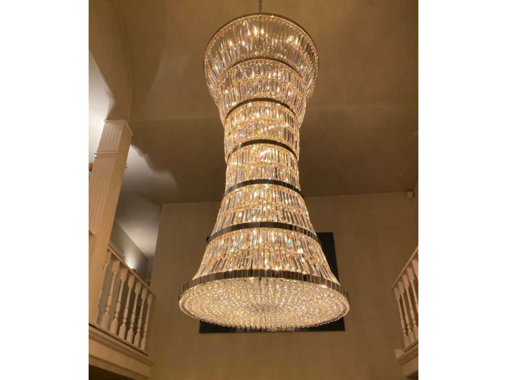 Very large crystal chandelier - XXL (chrome)