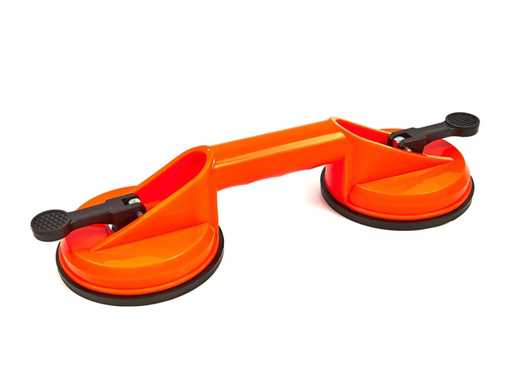 (2x) Glasträger mit 2 Saugnäpfen 70 kg