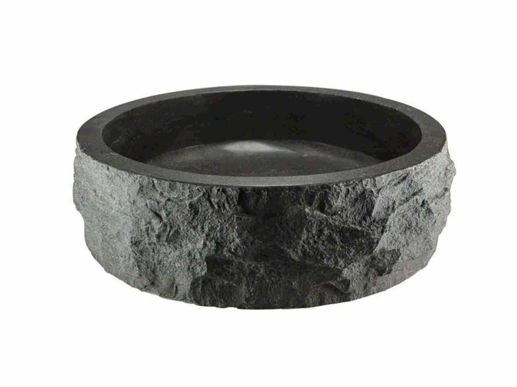 WB - 39.3517 - Hammered hard stone countertop washbasin