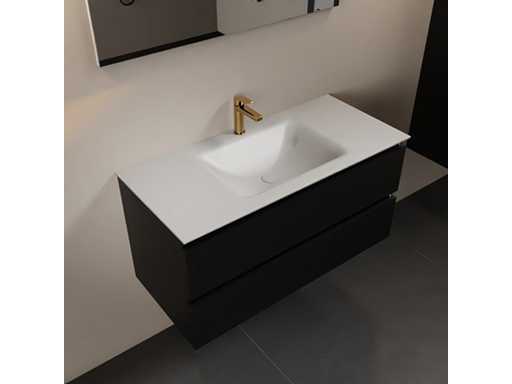 Bathroom cabinet black 100cm 