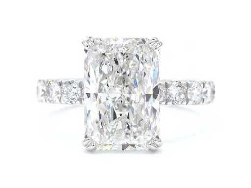 18 Karaat witgouden ring met 6,05 ct. diamant