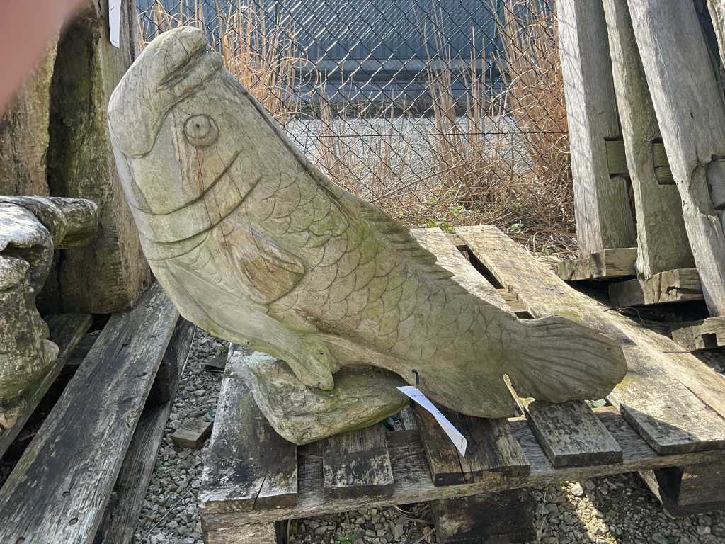 Sempre Sculptură în lemn "pește"