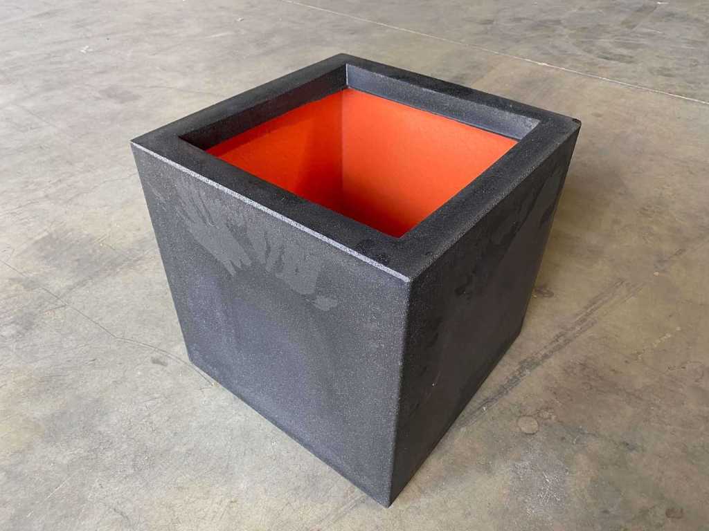 Doniczka kwadratowa - 40 cm - Czarna