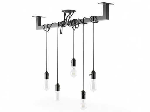 (103x) Industriële Loftbar black - 300 cm