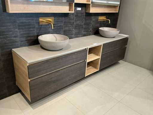 Primabad Halifax Oak Washbasin Arrangement