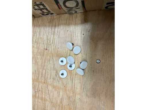 Aprox. 200 x tapas para los pasadores de tornillo, rosca M6 pintada de blanco