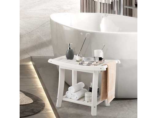 2-Tier Waterproof HDPE Bathroom Stool