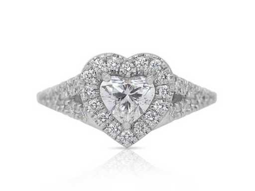 Luxe Ring Natuurlijke Diamant 1,15 karaat in 18 karaat witgoud