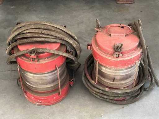 Lampă de geamandură antică (2x)