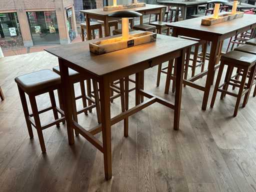 Hutten - Bartafel met marmeren opbouw & verlichting