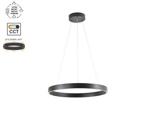 Lampade pendante Duora 60cm 40W LED CCT 3 couleurs et 3 étapes de gradation (1x)