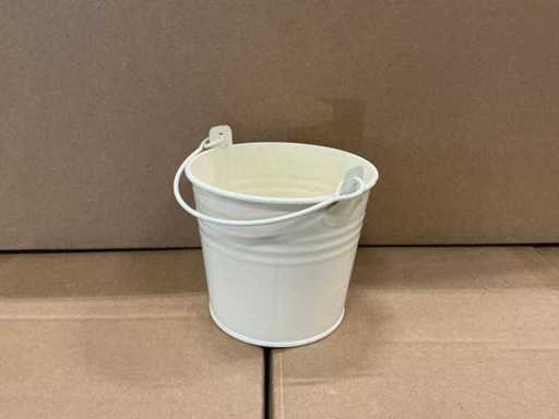 Lots de Buckets Sevilla zinc Ø10,3xH8,5cm ES9 Crème brillant (600x)