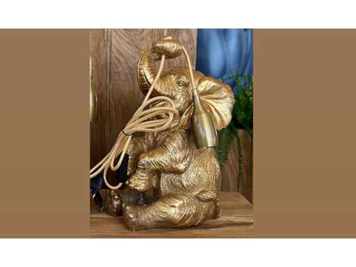Lamp Olifant H37cm Gold 