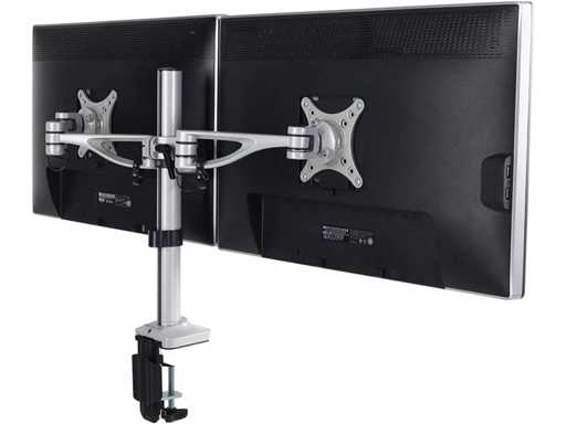 Support de bureau FLEXIMOUNTS M13 en aluminium à double bras articulé pour écran LCD de 10 à 27 pouces