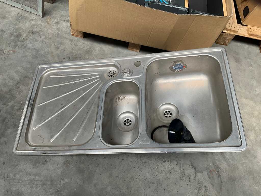 Dismantled stainless steel sink FRANKE