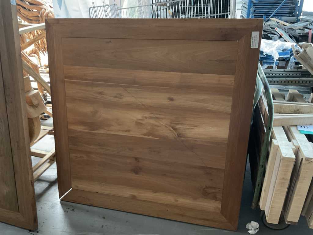 Blat de masă din lemn de tec recuperat 160x160 cm