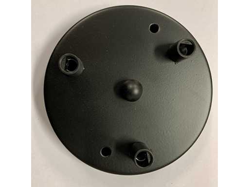 (1151x) Plafondkap zwart 3 aansluitingen