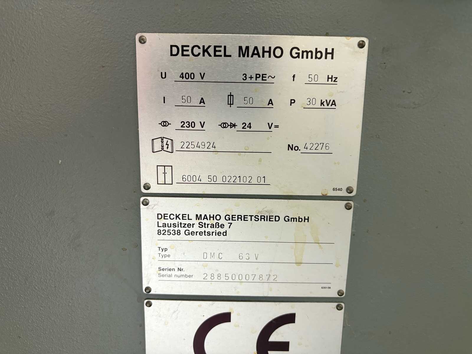 DECKEL MAHO CNC DMC 63 V Universal Machining Centers