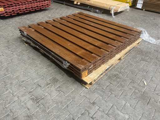 Schuttingpanelen bruin geïmpregneerd en gecoat, 1800x1800mm (4x)