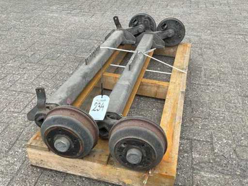 Pwp CW 1505 Gebremste Anhängerachse (2x)