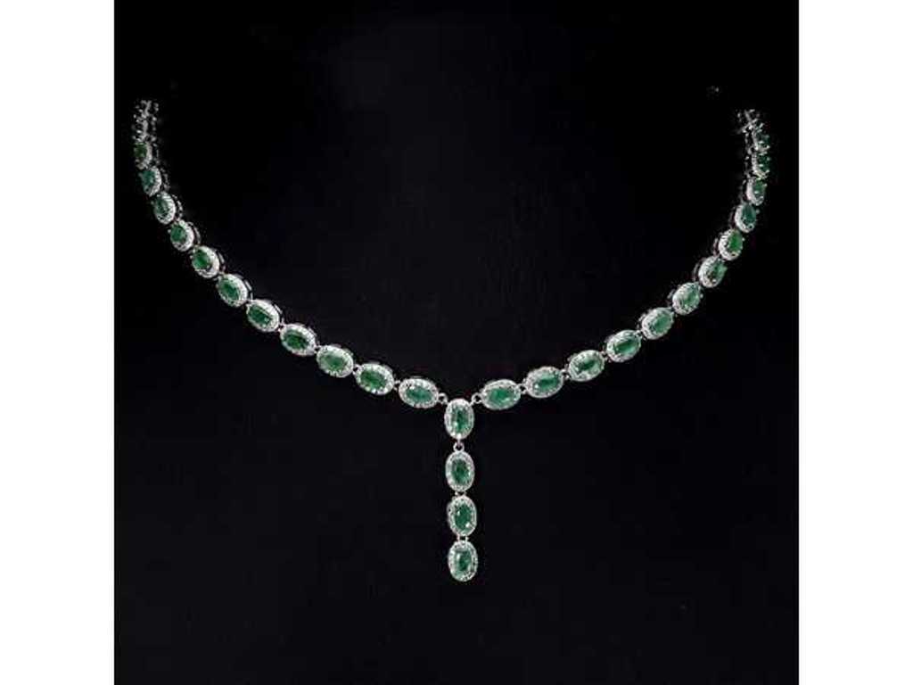 Collier 925 Zilver 99,60 karaat Emerald