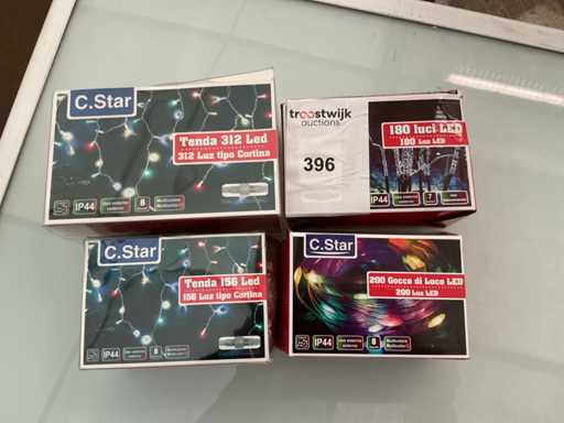 C.Star. Schutzart IP44. Innen- / Außenbereich, Weihnachts-LED-Beleuchtung. (6-fach)