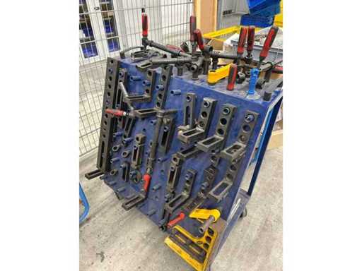 Spannsystem / Zubehörpaket für 3D-Schweißtisch – Spannarme, Anschläge, Winkel