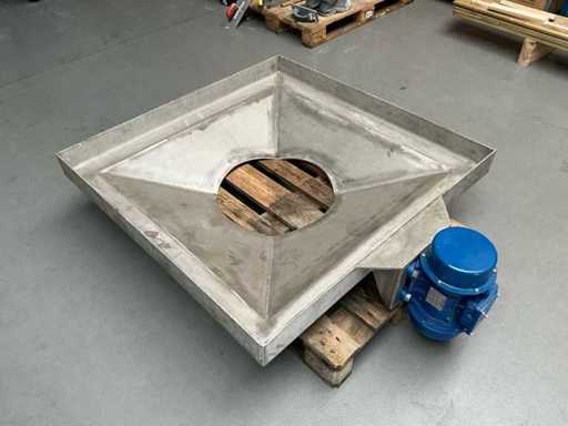 Stainless steel vibrating feeder / vibrating bottom with industrial vibrating motor