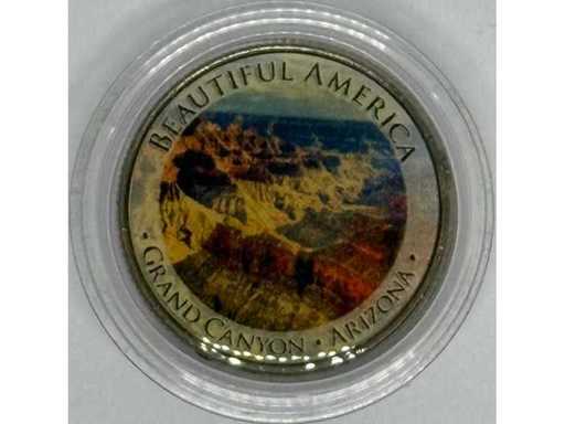 USA Quarter Dollar – Prachtig Amerika "Grand Canyon Arizona" – Gekleurde munt