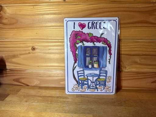 - i love Greece - Mancave decoratie