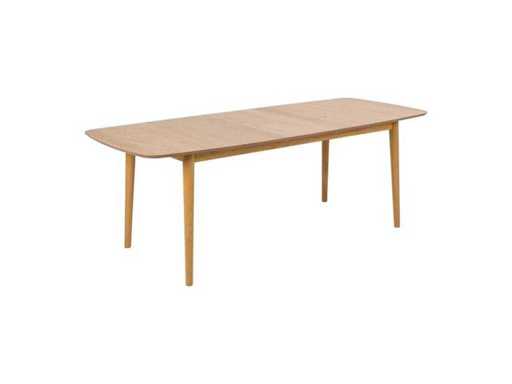 fonQ - Masă de sufragerie extensibilă Evolve - 180/220 x 90 cm - Stejar - Masă de sufragerie