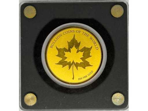 Gold 999 (1/200 oz) – 5000 Francs CFA "Kangaroo – Bullion Coins of the World" Coin – Republic of Chad – 40 mm