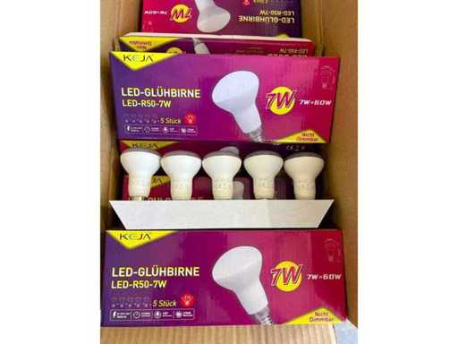 *NUOVA* Lampadine LED KEJA R50, 7W, presa E14, 2700K bianco caldo, lampade riflettori (pacchetti da 1000)