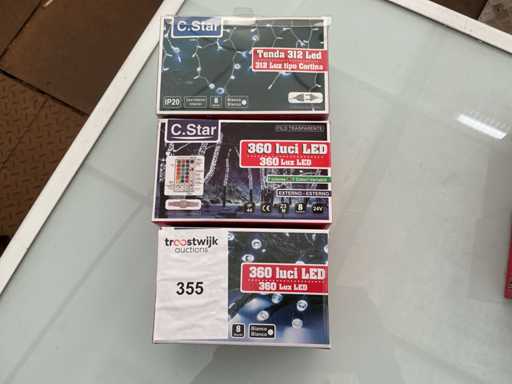 C.Star. IP20+IP44. Innen- / Außenbereich, Weihnachts-LED-Beleuchtung. (3-fach)