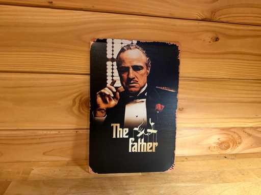 Cartello pubblicitario in metallo